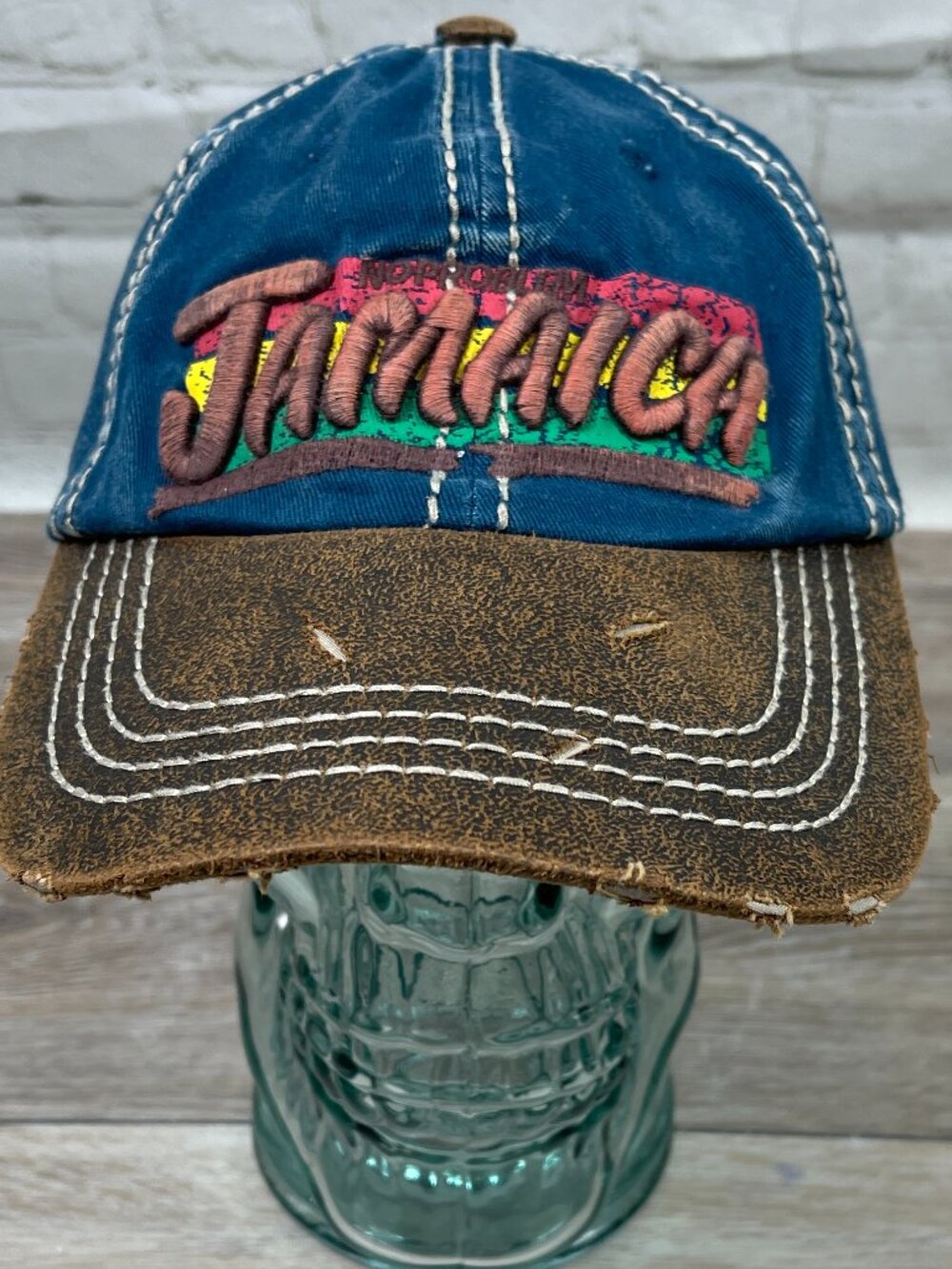 NEW JAMAICA SURF CLASSIC DISTRESSED LOOK HAT CAP